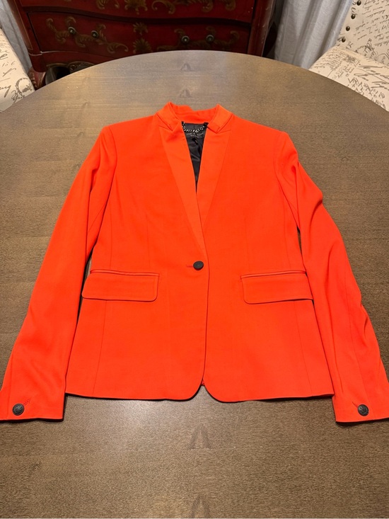 rag & bone Jackets & Blazers - Rag & Bone Orange Blazer Satin Lapel One Button (stand collar) Sz S/4